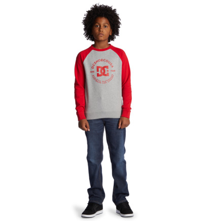 Mikiny DC Shoes DC Star Pilot Detske Siva Červené | DC-3691472