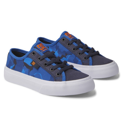 Skate Topanky DC Shoes Manual Detske Modre Oranžové | DC-9216308