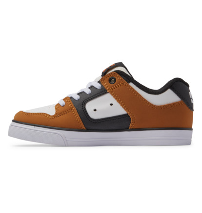 Skate Topanky DC Shoes Pure Elastic Detske Hnede Biele | DC-4603791