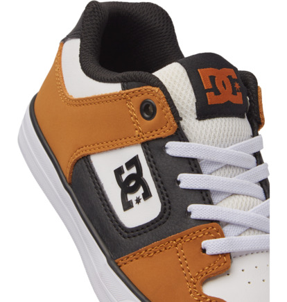 Skate Topanky DC Shoes Pure Elastic Detske Hnede Biele | DC-4603791