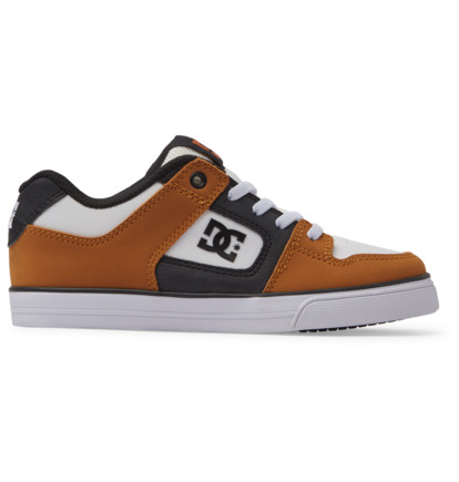 Skate Topanky DC Shoes Pure Elastic Detske Hnede Biele | DC-4603791