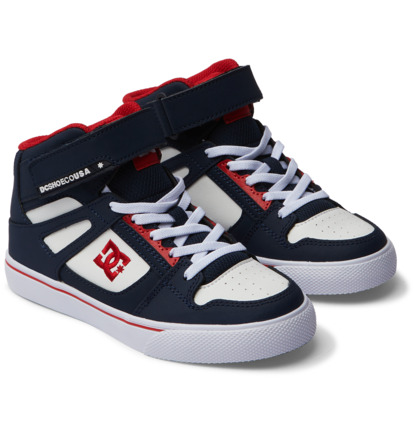 Skate Topanky DC Shoes Pure High-Top EV Detske Námornícka Modrá Červené | DC-4298371