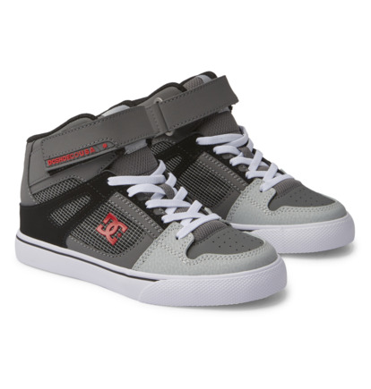 Skate Topanky DC Shoes Pure High-Top EV Detske Červené Siva | DC-6508174