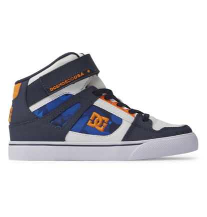 Skate Topanky DC Shoes Pure High-Top EV Detske Modre Oranžové | DC-3605984