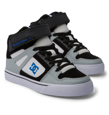 Skate Topanky DC Shoes Pure High-Top EV Detske Biele Siva Modre | DC-3460289