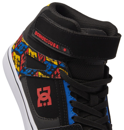 Skate Topanky DC Shoes Pure High-Top EV Detske Čierne Červené | DC-3658247