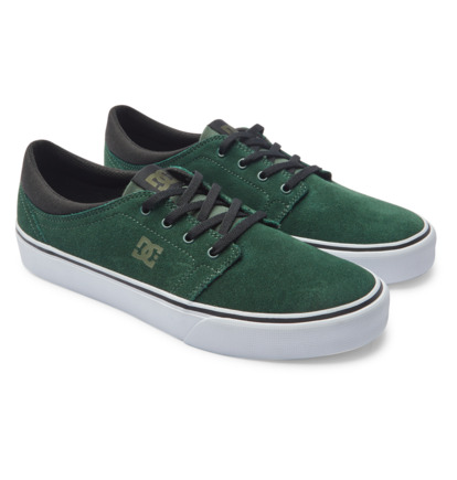 Skate Topanky DC Shoes Trase Suede Panske Tmavo Zelene | DC-1574026