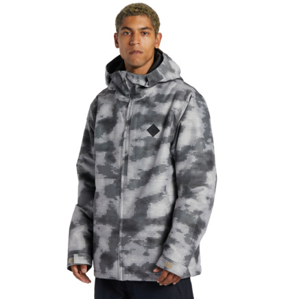 Snowboardové Bundy DC Shoes Basis Print Technical Panske Siva | DC-0356412