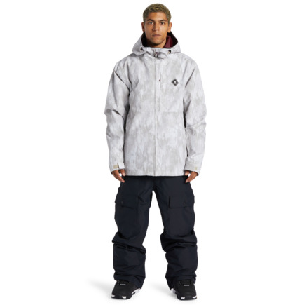 Snowboardové Bundy DC Shoes Basis Print Technical Panske Hnede Siva | DC-0513678