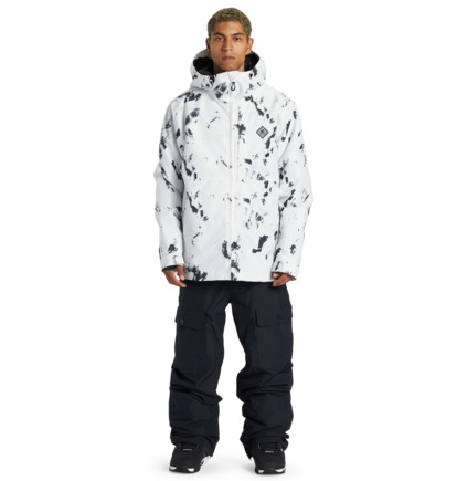 Snowboardové Bundy DC Shoes Basis Print Technical Panske Biele Maskacove | DC-5842071