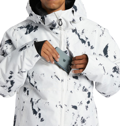 Snowboardové Bundy DC Shoes Basis Print Technical Panske Biele Maskacove | DC-5842071