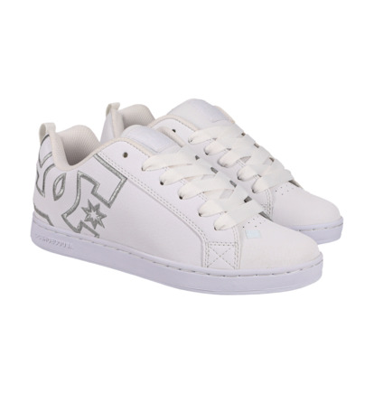 Tenisky DC Shoes Court Graffik Damske Biele Strieborne | DC-3514802