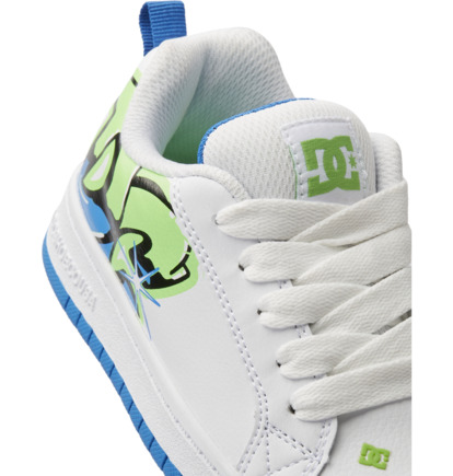 Tenisky DC Shoes Court Graffik Detske Biele | DC-5329476