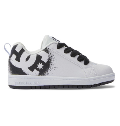 Tenisky DC Shoes Court Graffik Detske Čierne | DC-2863041