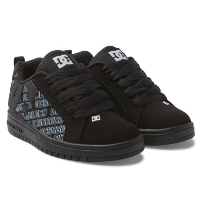 Tenisky DC Shoes Court Graffik Detske Čierne | DC-2314978