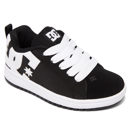 Tenisky DC Shoes Court Graffik Detske Čierne Biele | DC-5964371