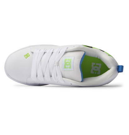 Tenisky DC Shoes Court Graffik Panske Biele Svetlo Zelene Tyrkysové | DC-9851234