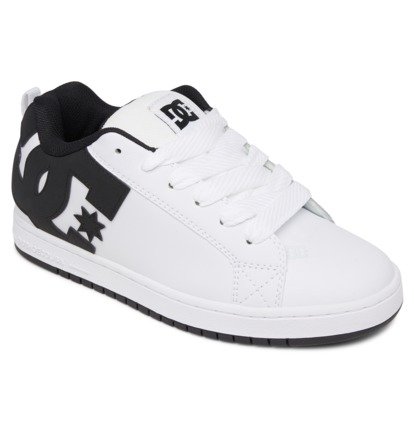 Tenisky DC Shoes Court Graffik Panske Biele Čierne Čierne | DC-8409512