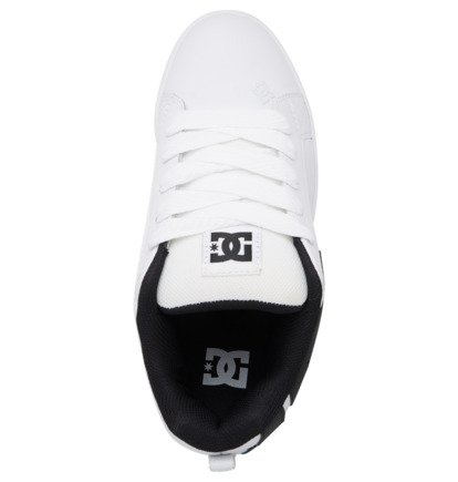 Tenisky DC Shoes Court Graffik Panske Biele Čierne Čierne | DC-8409512