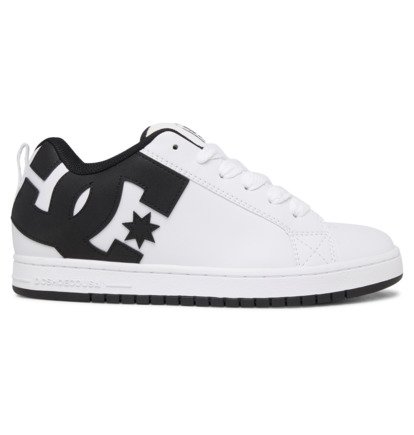 Tenisky DC Shoes Court Graffik Panske Biele Čierne Čierne | DC-8409512