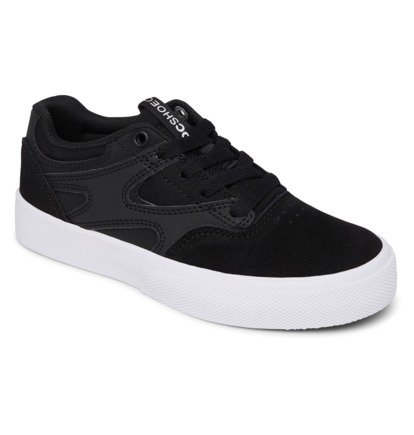 Tenisky DC Shoes Kalis Vulc Detske Čierne Čierne Biele | DC-9174260