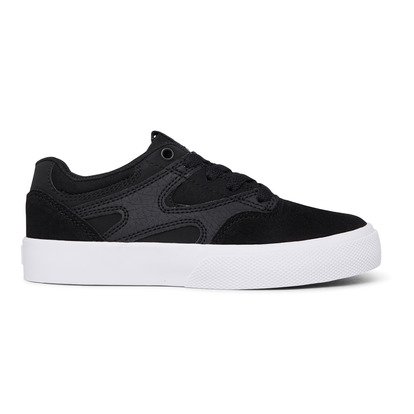 Tenisky DC Shoes Kalis Vulc Detske Čierne Čierne Biele | DC-9174260