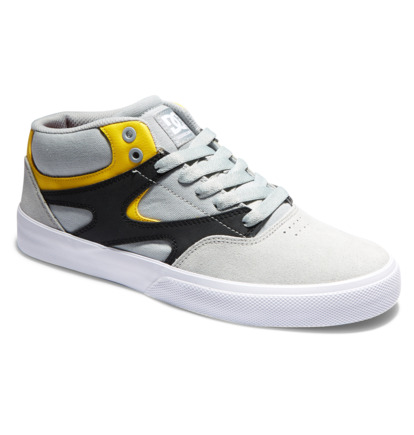 Tenisky DC Shoes Kalis Vulc Mid Panske Siva Čierne Žlté | DC-9126074