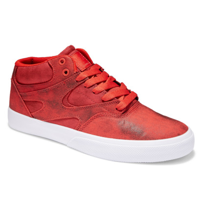 Tenisky DC Shoes Kalis Vulc Mid Panske Červené | DC-2138564