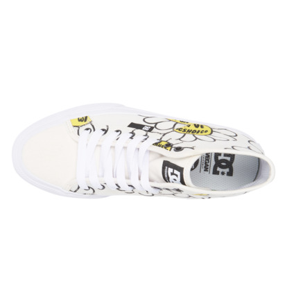 Tenisky DC Shoes Manual High-Top Damske Biele Čierne Kvetinové | DC-9746035