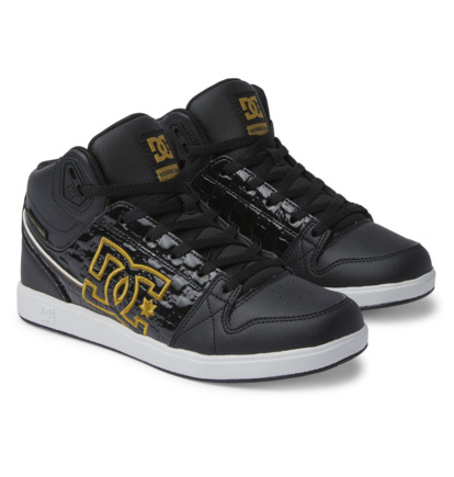 Tenisky DC Shoes University High Top Damske Čierne Zlate | DC-7105634