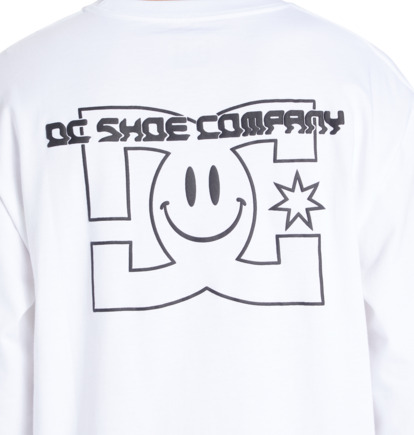 Tricko DC Shoes All Smiles Long Sleeve Panske Biele | DC-4069587