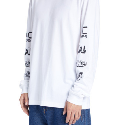 Tricko DC Shoes All Smiles Long Sleeve Panske Biele | DC-4069587