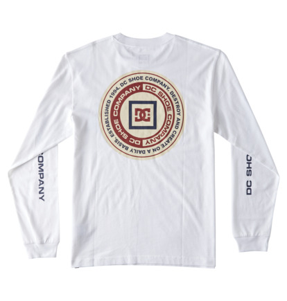 Tricko DC Shoes Old Head Long Sleeve Panske Biele | DC-6548921