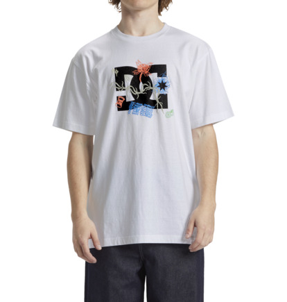 Tricko DC Shoes Scribble Panske Biele | DC-3475801