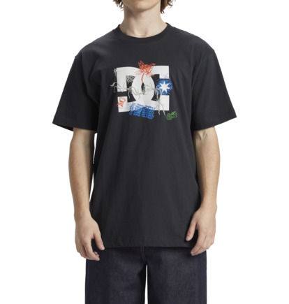 Tricko DC Shoes Scribble Panske Čierne | DC-3056297