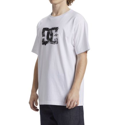 Tricko DC Shoes Sketchy Panske Biele | DC-1842036