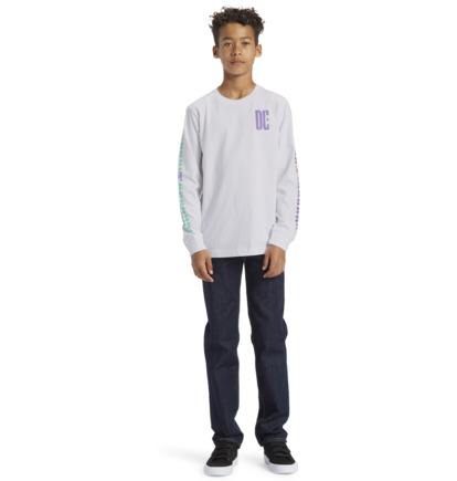 Tricko DC Shoes Sportster Long Sleeve Detske Biele | DC-5368709