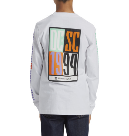 Tricko DC Shoes Sportster Long Sleeve Detske Biele | DC-5368709