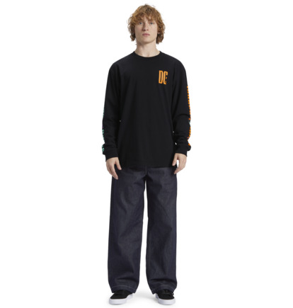 Tricko DC Shoes Sportster Long Sleeve Panske Čierne | DC-5163824