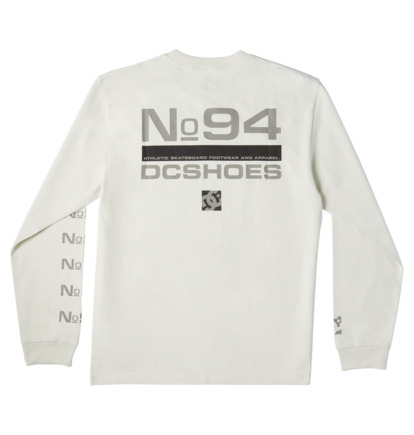 Tricko DC Shoes Static 94 Long Sleeve Panske Biele | DC-6487532