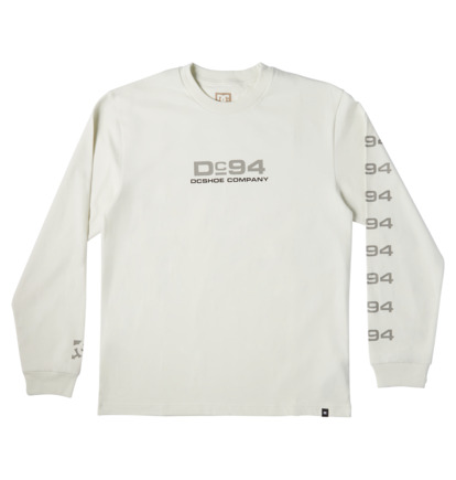 Tricko DC Shoes Static 94 Long Sleeve Panske Biele | DC-6487532