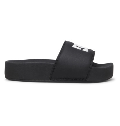 Zabky DC Shoes DC Slide Platform Slider Damske Čierne Čierne Biele | DC-4835107