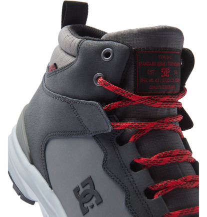 Zimne Topanky DC Shoes Mutiny Leather Panske Siva Čierne Červené | DC-5608497