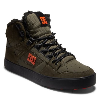 Zimne Topanky DC Shoes Pure High WNT Panske Olivovo Zelená Oranžové | DC-9470268