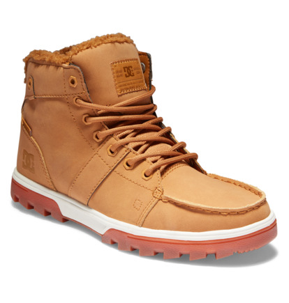 Zimne Topanky DC Shoes Woodland Sherpa Lined Leather Panske Hnede Čokoláda | DC-3520819