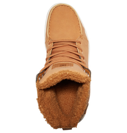 Zimne Topanky DC Shoes Woodland Sherpa Lined Leather Panske Hnede Čokoláda | DC-3520819