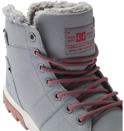 Zimne Topanky DC Shoes Woodland Sherpa Lined Leather Panske Siva | DC-1957084